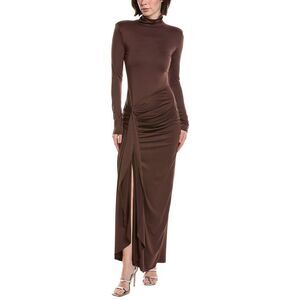 Estellina Womens Long Sleeve Maxi Dress, Brown